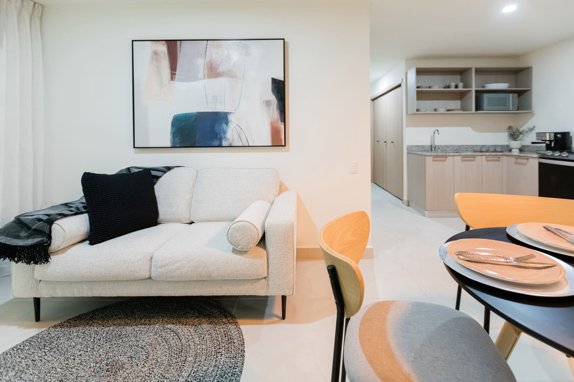 Sala del apartamento modelo